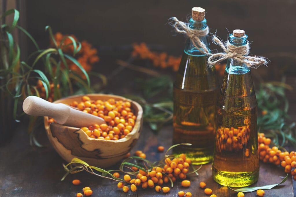 image of olive oil in bottles